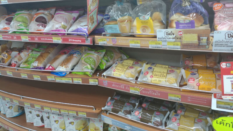 タイのセブンイレブンで買えるパン